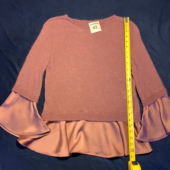 Semicouture mauve Italian mohair sweater top M - Picture 9 of 12